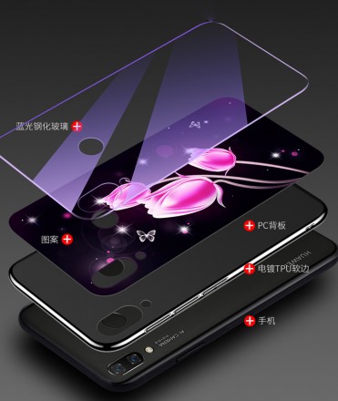 ТПУ накладка Violet Glass для Huawei Honor 8X