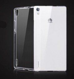 Ультратонкая ТПУ накладка Crystal для Huawei Ascend P7 (прозрачная)