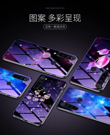 ТПУ чехол Violet Glass для Xiaomi Redmi Note 8