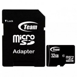 Карта памяти microSDHC 32Gb Team (Class 10) + Adapter SD