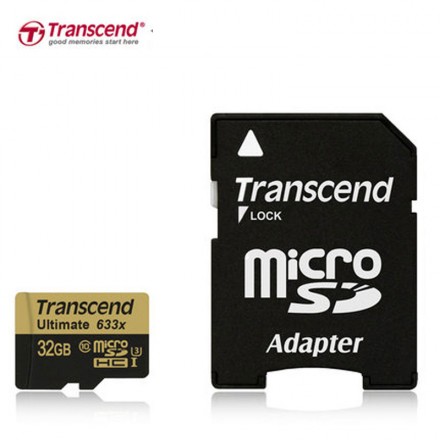 Карта памяти microSDHC 32Gb Transcend (Class 10) + Adapter SD
