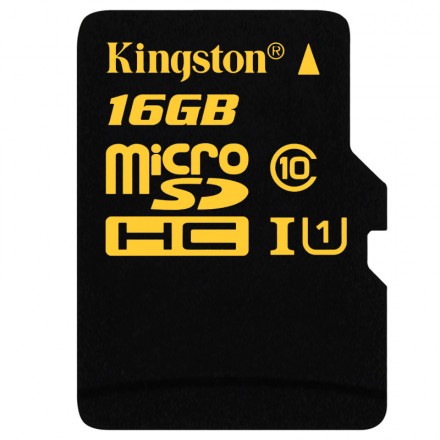 Карта памяти microSDHC 16Gb Kingston (Class 10) + Adapter SD