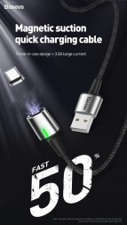 USB - Type-C кабель Baseus Zinc Magnetic (1 M, 3.0 A)