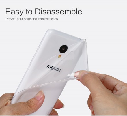 ТПУ накладка X-Level Antislip Series для Meizu M5 (прозрачная)