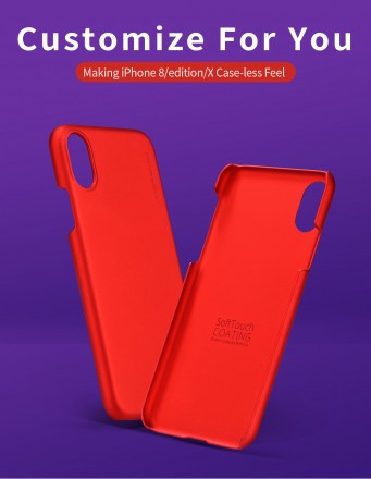 Пластиковая накладка X-Level Metallic Series для Xiaomi Mi8 Lite (soft-touch)