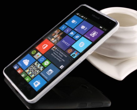 Ультратонкая ТПУ накладка Crystal для Microsoft Lumia 550 (прозрачная)