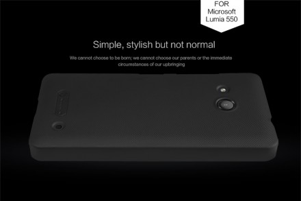 Пластиковая накладка Nillkin Super Frosted для Microsoft Lumia 550 (+ пленка на экран)