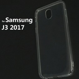 Ультратонкая ТПУ накладка Crystal для Samsung Galaxy J3 (2017) (прозрачная)