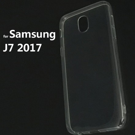 Ультратонкая ТПУ накладка Crystal для Samsung Galaxy J7 (2017) (прозрачная)
