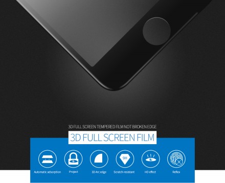 Защитное стекло X-Level 3D+ c рамкой Full-Screen для iPhone 6 Plus