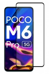 Защитное стекло c рамкой 3D+ Full-Screen для Xiaomi Poco M6 Pro 5G