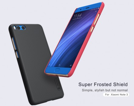 Пластиковая накладка Nillkin Super Frosted для Xiaomi Mi Note 3 (+ пленка на экран)