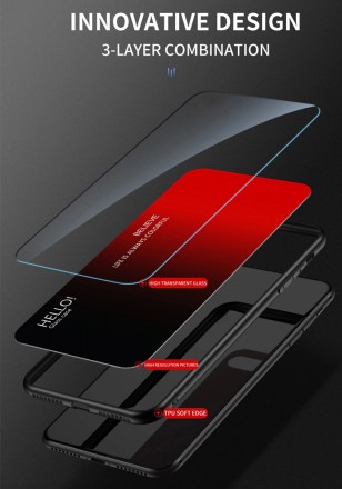 ТПУ накладка Color Glass для Xiaomi Mi A3