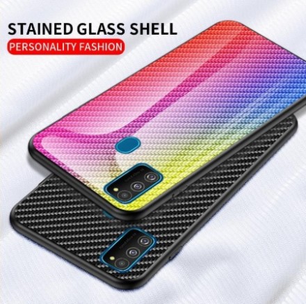 ТПУ чехол Slash Glass для Samsung Galaxy M21