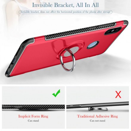 Накладка Strips Ring Texture для Xiaomi Mi Max 3 (c подставкой)