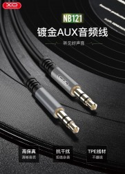 Аудио кабель AUX XO NB121 3.5 мм 1 M