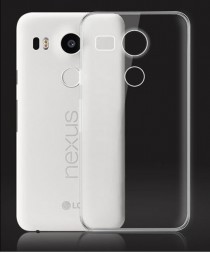 Ультратонкая ТПУ накладка Crystal для LG Nexus 5X (прозрачная)