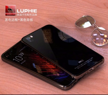 Металлический бампер Luphie with tempered glass back cover для Xiaomi Mi5