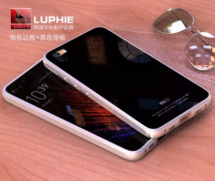 Металлический бампер Luphie with tempered glass back cover для Xiaomi Mi5
