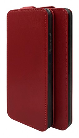 Чехол из натуральной кожи Estenvio Leather Flip на Huawei P8 Lite 2017
