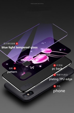 ТПУ накладка Violet Glass для Xiaomi Mi9