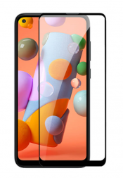 Защитное стекло Ceramic Full-Screen с рамкой для Samsung Galaxy A11