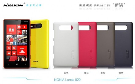 Пластиковая накладка Nillkin Super Frosted для Nokia Lumia 820 (+ пленка на экран)