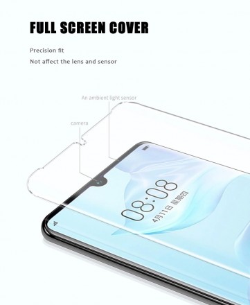 Защитное стекло 5D+ Full-Screen (на весь экран) для Huawei P30 Pro