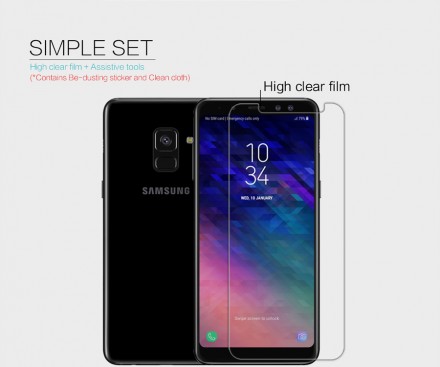 Защитная пленка на экран Samsung Galaxy A8 Plus 2018 A730F Nillkin Crystal