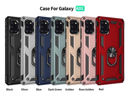 TPU+PC чехол Ring Plaza (с подставкой) для Samsung Galaxy A31