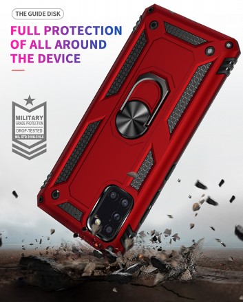 TPU+PC чехол Ring Plaza (с подставкой) для Samsung Galaxy A31