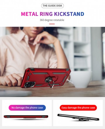 TPU+PC чехол Ring Plaza (с подставкой) для Samsung Galaxy A31