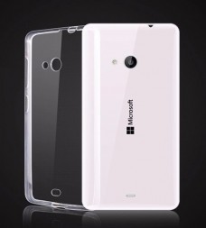 Ультратонкая ТПУ накладка Crystal для Microsoft Lumia 535 (прозрачная)