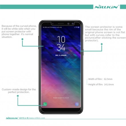 Защитная пленка на экран Samsung Galaxy A8 2018 A530F Nillkin Crystal