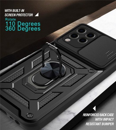 TPU+PC чехол Gate Ring Plaza (с защитой камеры) для Samsung Galaxy M32