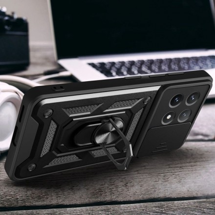 TPU+PC чехол Gate Ring Plaza (с защитой камеры) для Xiaomi Poco M6 Pro