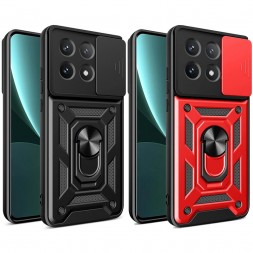 TPU+PC чехол Gate Ring Plaza (с защитой камеры) для Xiaomi Poco M6 Pro