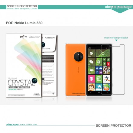 Защитная пленка на экран Nokia Lumia 830 Nillkin Crystal