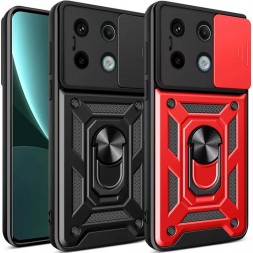 TPU+PC чехол Gate Ring Plaza (с защитой камеры) для Xiaomi Redmi Note 13 Pro 5G