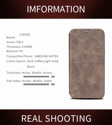 Чехол-книжка X-level Extreme Series для Samsung Galaxy Note 8