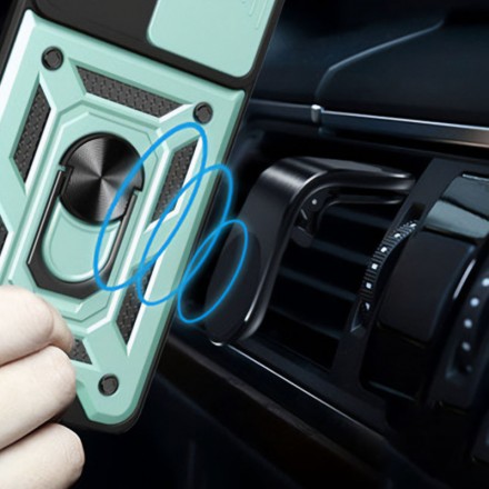 TPU+PC чехол Gate Ring Plaza (с защитой камеры) для Xiaomi Poco X6