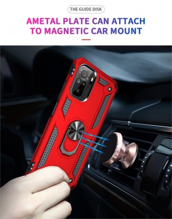 TPU+PC чехол Ring Plaza (с подставкой) для Xiaomi Redmi Note 10