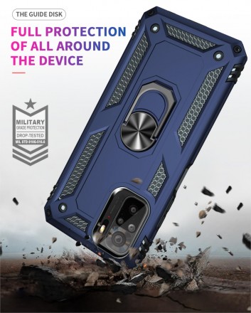 TPU+PC чехол Ring Plaza (с подставкой) для Xiaomi Redmi Note 10