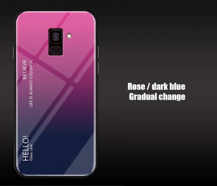 ТПУ накладка Color Glass для Samsung J810 Galaxy J8 2018