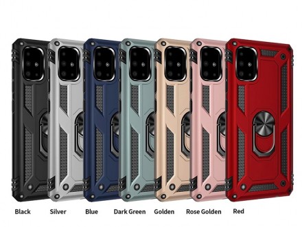 TPU+PC чехол Ring Plaza (с подставкой) для Samsung Galaxy S20