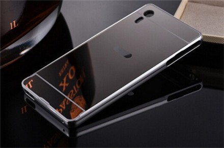 Металлический бампер с зеркальной крышкой для Sony Xperia XZs