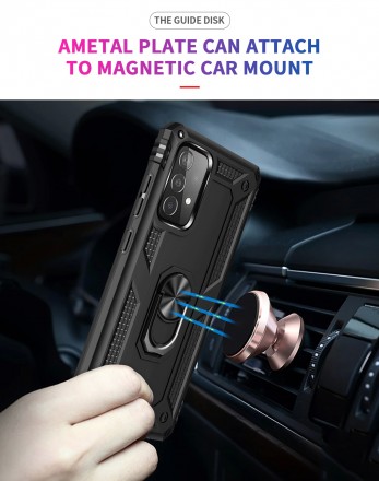 TPU+PC чехол Ring Plaza (с подставкой) для Samsung Galaxy A52s
