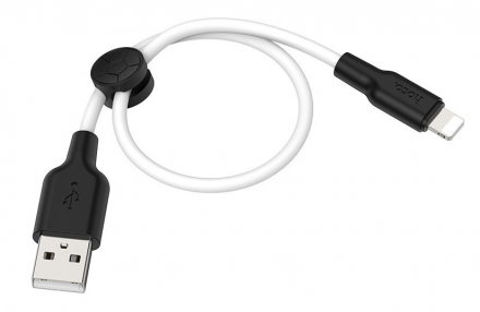 USB - Lightning кабель Hoco X21 Plus Silicone (0.25 М, 2.4 А)