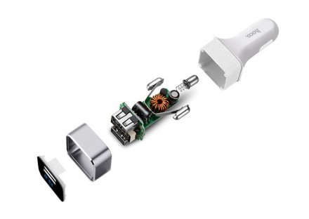 АЗУ Hoco Z3 (с цифровым дисплеем) 2 USB (3.1A)