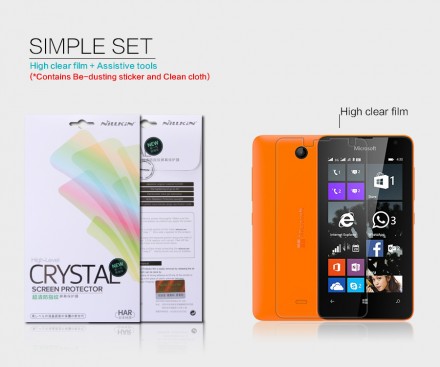 Защитная пленка на экран Microsoft Lumia 430 Nillkin Crystal
